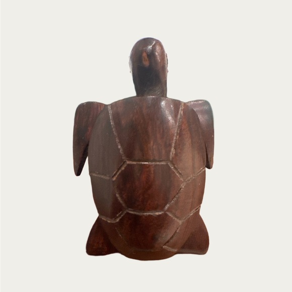 Handcrafted Wooden Turtle Figurine - Picture 2 of 7